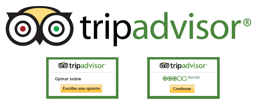 El widget Tripadvisor para obtener opiniones