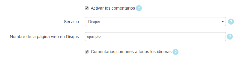 Activar disqus