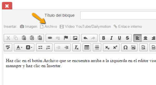 Descargar archivo editor