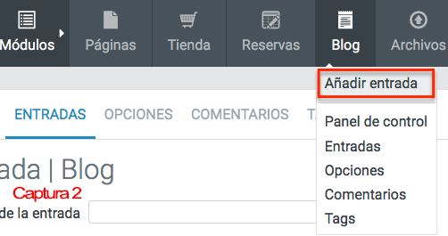 Blog anadir entrada