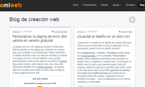 Blog dentro de web