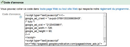 Codigo anuncio adsense