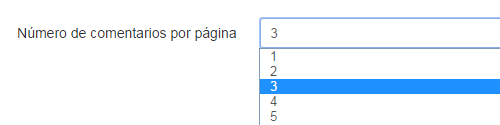 Comentarios por pagina