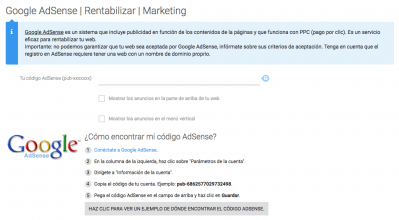 Copiar codigo adsense