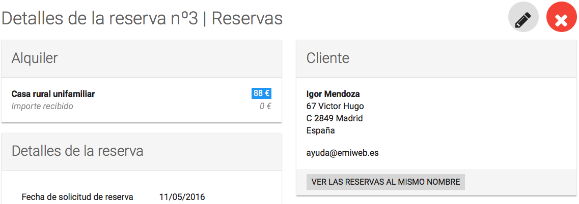  Modificar una reserva