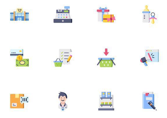 Pack de iconos planos