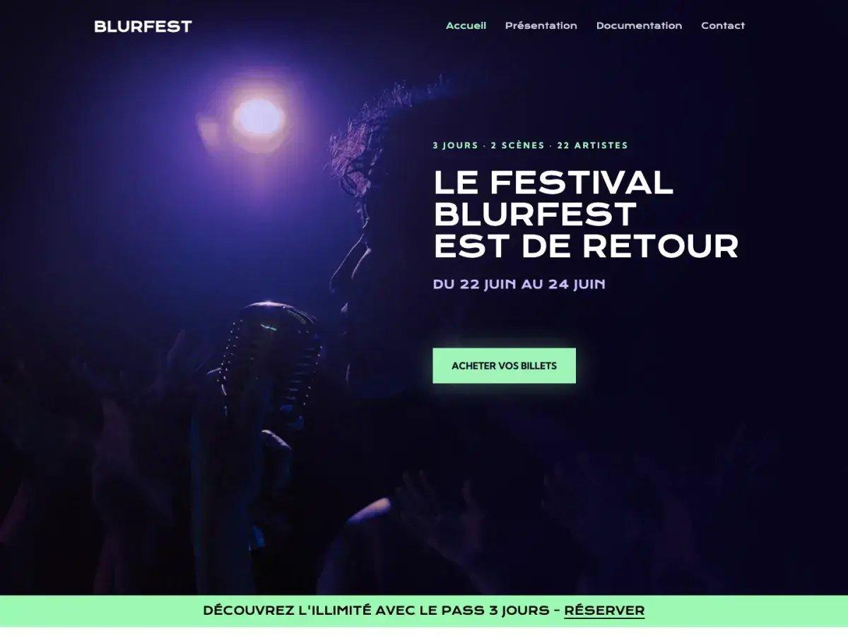 Plantilla emiweb para un festival