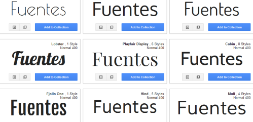 Fuentes google