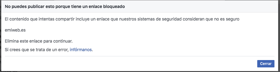 Contenido compartido bloqueado