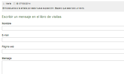 Libro de visitas formulario