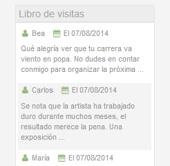 Libro de visitas widget