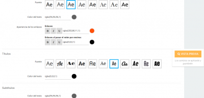 Parametros css