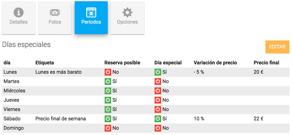 Añadir un período