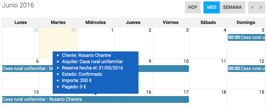 Planning de reserva