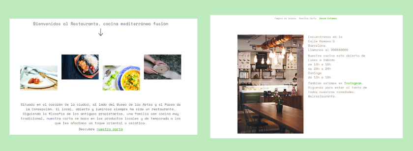 Restaurante screens