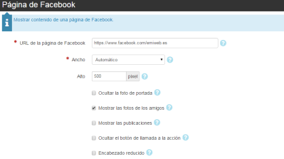Widget pagina facebook