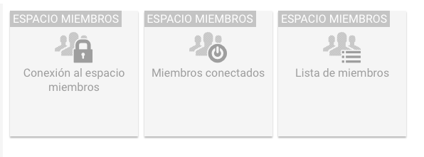 Espacio miembros widgets