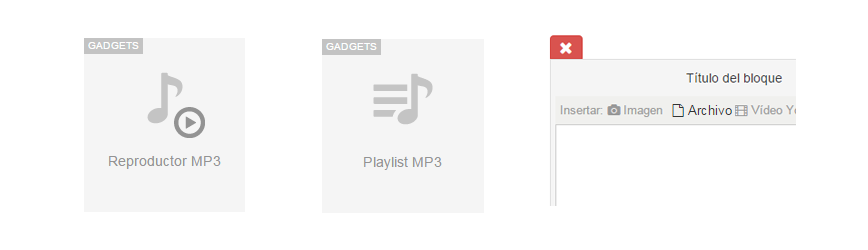 Widgets musica